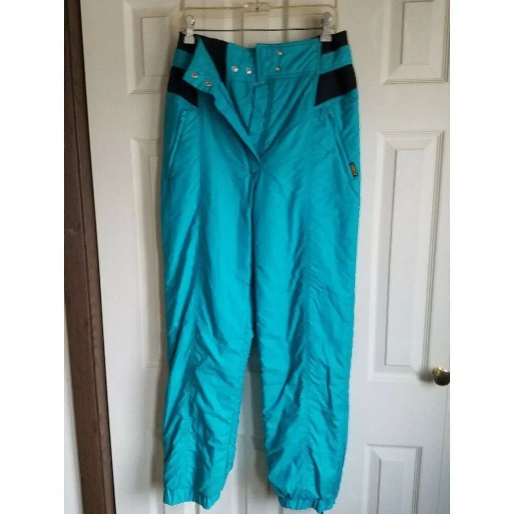 Turquoise Snow Pants Made in Italy Size 48